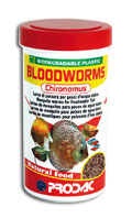 PRODAC BLOODWORMS Mangime di origine animale composto da 100% larve rosse di zanzara liofilizzate.