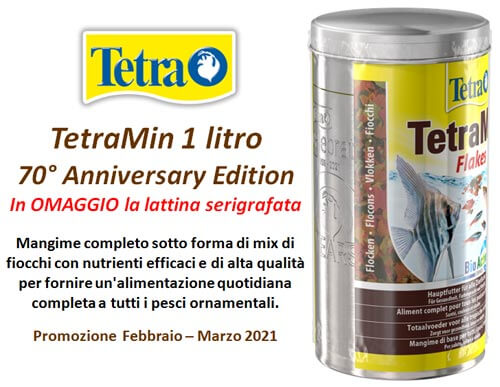 TetraMin 1 litro 70 Anniversary Edition in omaggio la lattina serigrafata