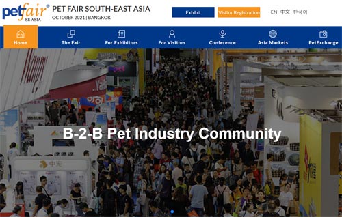 Pet Fair SEA 2021: 6-8 ottobre 2021 presso BITEC, Bangkok | www.petfair-sea.com