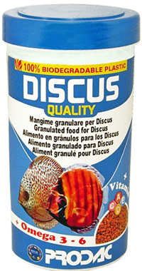 Discus Quality è il nuovo mangime granulare di PRODAC INTERNATIONAL creato  appositamente per i Discus